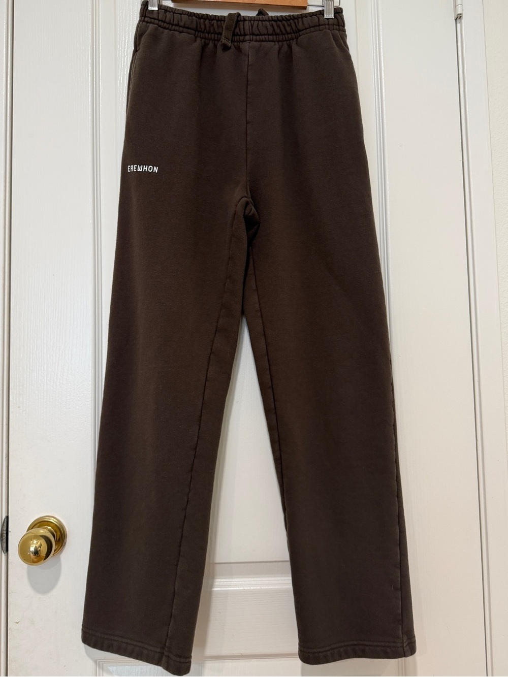 Erewhon Limited Edition Organic Cotton Blend Brown Logo Sweatpants Size S